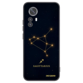 Picasee crna silikonska maskica za Xiaomi 12 Pro - SAGITTARIUS