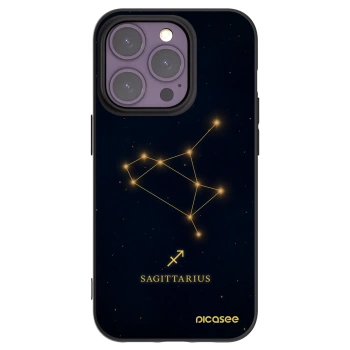 Picasee crna silikonska maskica za Apple iPhone 14 Pro - SAGITTARIUS