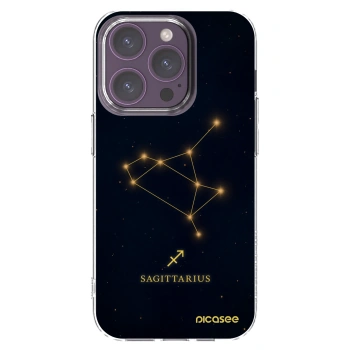 Picasee silikonska prozirna maskica za Apple iPhone 14 Pro - SAGITTARIUS