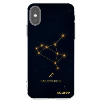Picasee silikonska prozirna maskica za Apple iPhone X/XS - SAGITTARIUS
