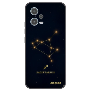 Picasee crna silikonska maskica za Xiaomi Redmi Note 12 5G - SAGITTARIUS