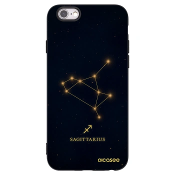 Picasee crna silikonska maskica za Apple iPhone 6/6S - SAGITTARIUS