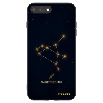 Picasee crna silikonska maskica za Apple iPhone 7 Plus - SAGITTARIUS