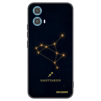 Picasee crna silikonska maskica za Motorola Moto G34 5G - SAGITTARIUS