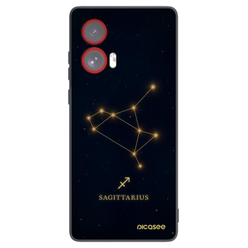 Picasee crna silikonska maskica za Motorola Edge 50 Fusion - SAGITTARIUS