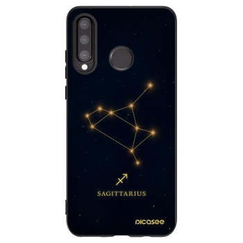 Picasee crna silikonska maskica za Huawei P30 Lite - SAGITTARIUS