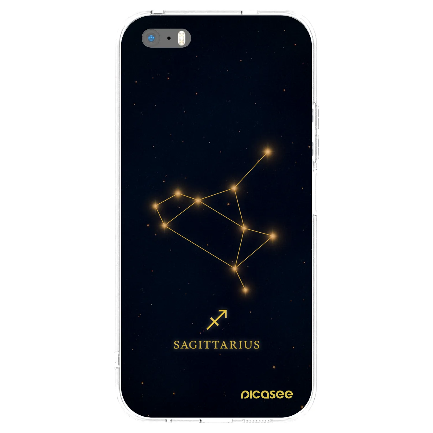 Picasee silikonska prozirna maskica za Apple iPhone 5/5S/SE - SAGITTARIUS