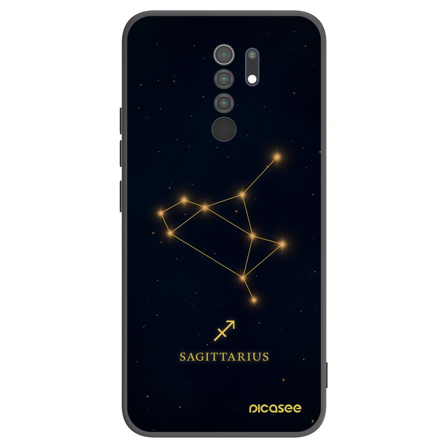 Picasee crna silikonska maskica za Xiaomi Redmi 9 - SAGITTARIUS
