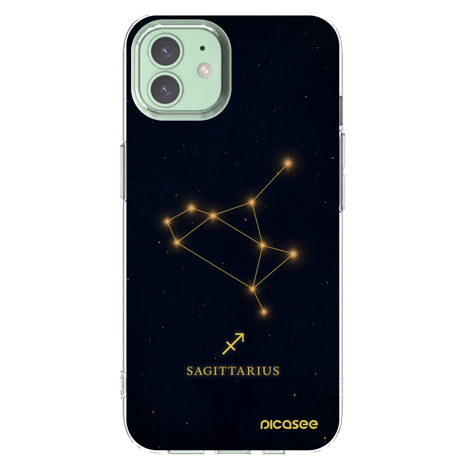 Picasee silikonska prozirna maskica za Apple iPhone 12 - SAGITTARIUS