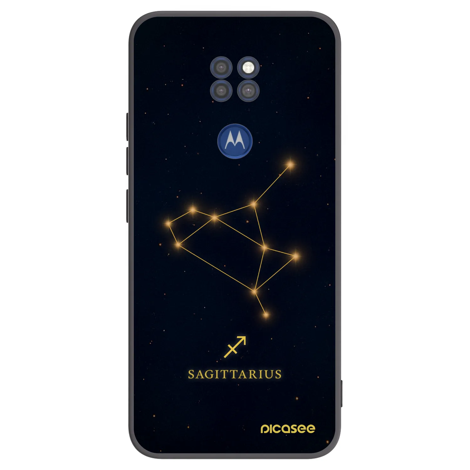 Picasee crna silikonska maskica za Motorola Moto G9 Play - SAGITTARIUS