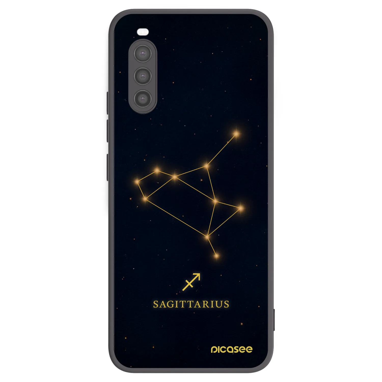 Picasee crna silikonska maskica za Sony Xperia 10 II - SAGITTARIUS