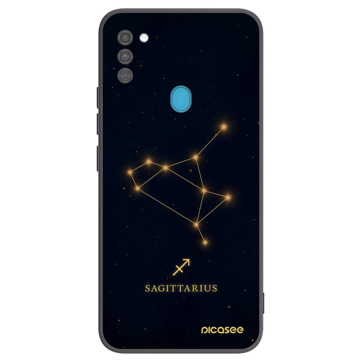 Picasee crna silikonska maskica za Samsung Galaxy M11 - SAGITTARIUS