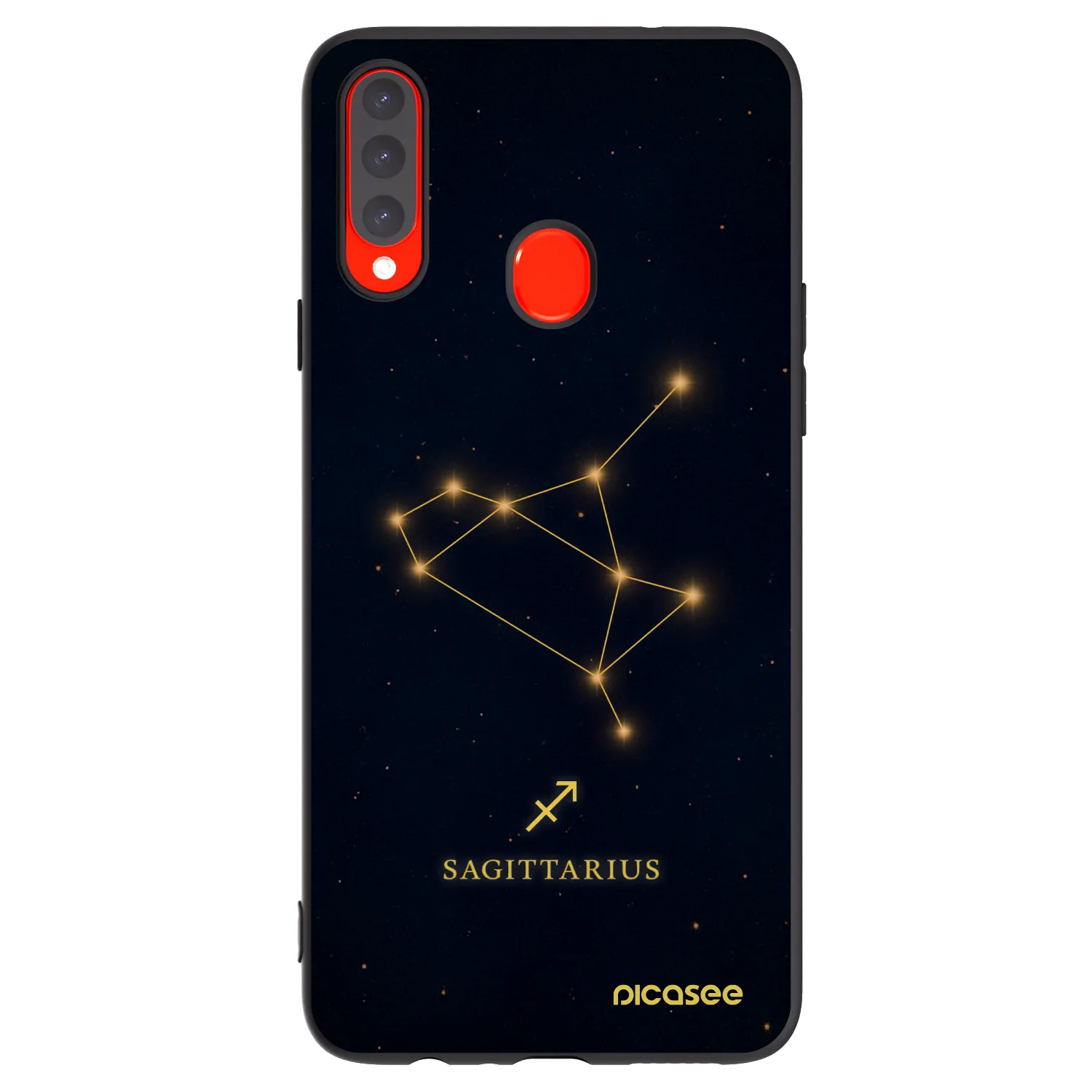 Picasee crna silikonska maskica za Samsung Galaxy A20s - SAGITTARIUS