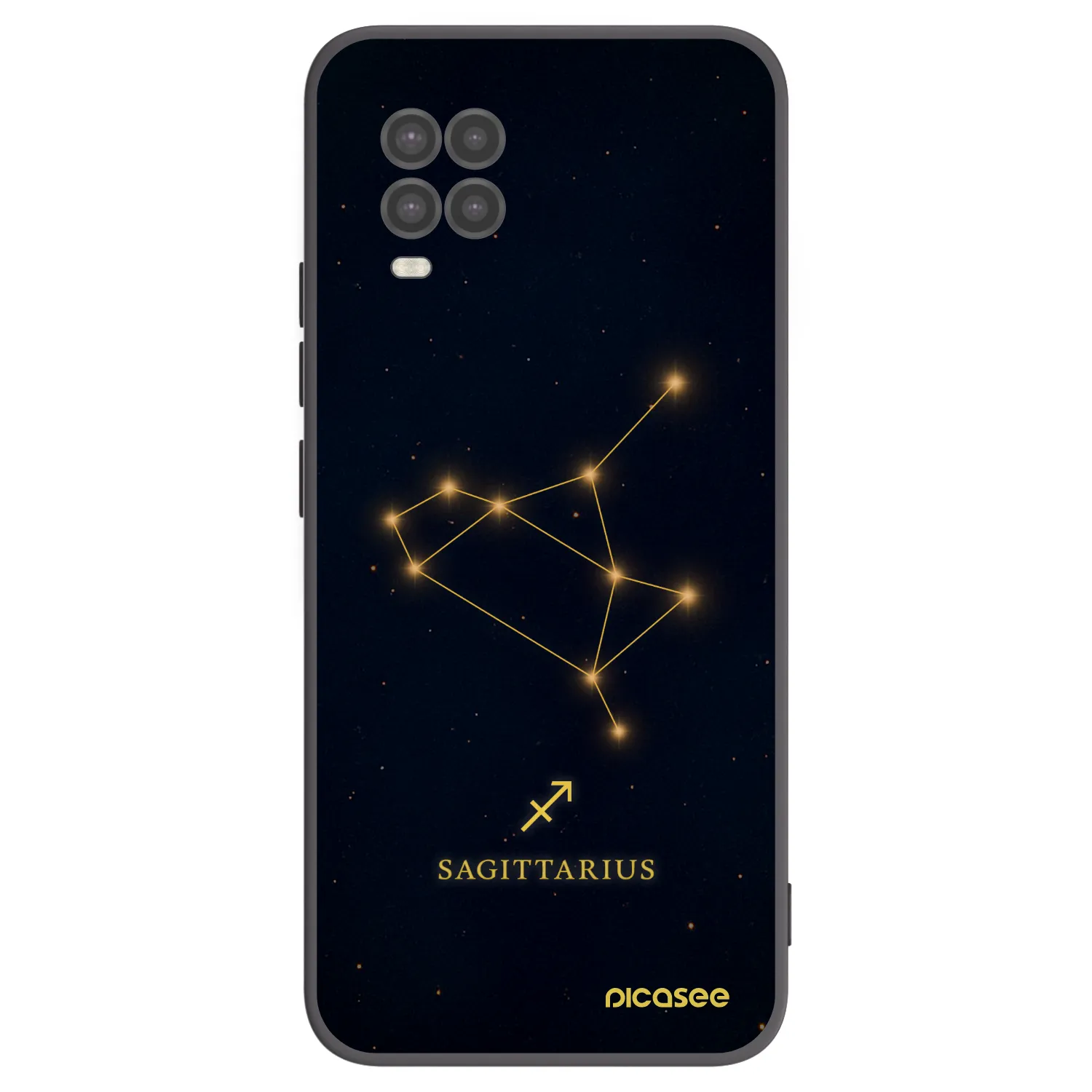 Picasee crna silikonska maskica za Xiaomi Mi 10 Lite - SAGITTARIUS