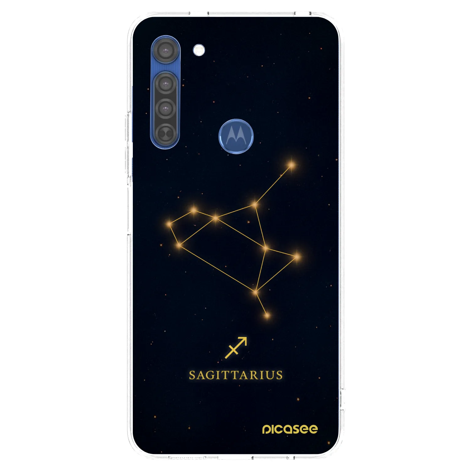 Picasee silikonska prozirna maskica za Motorola Moto G8 - SAGITTARIUS