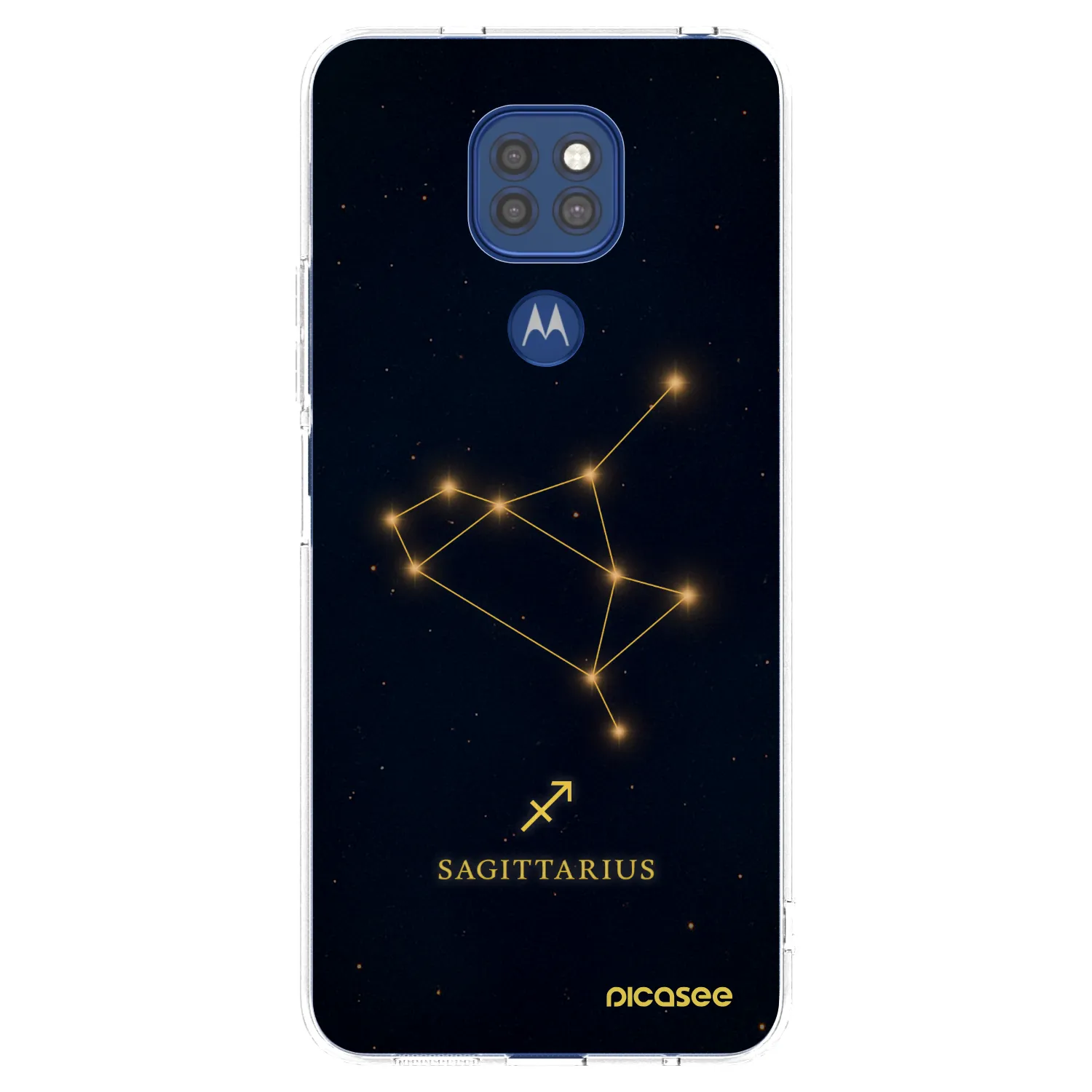 Picasee silikonska prozirna maskica za Motorola Moto G9 Play - SAGITTARIUS
