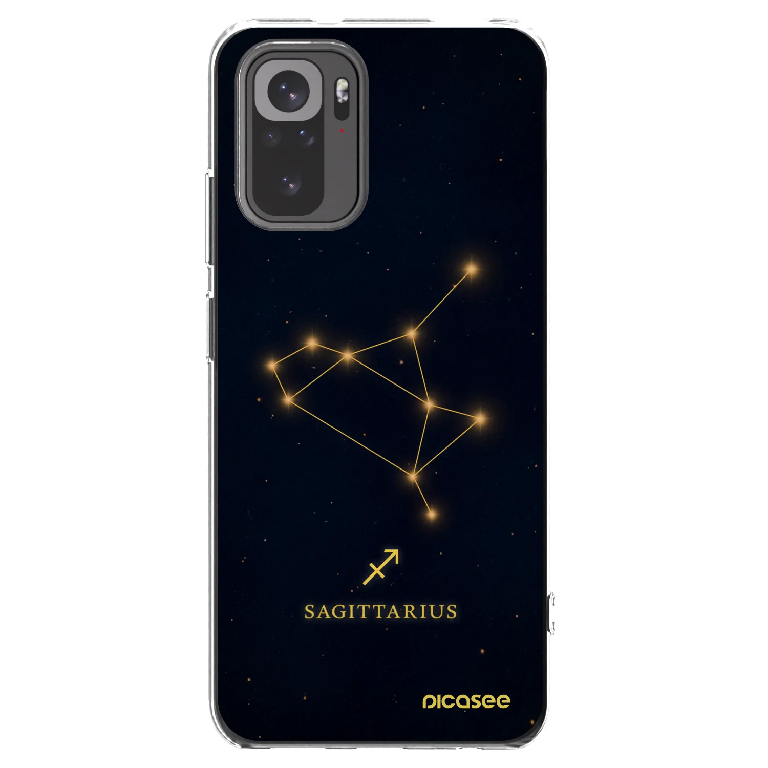 Picasee silikonska prozirna maskica za Xiaomi Redmi Note 10 - SAGITTARIUS