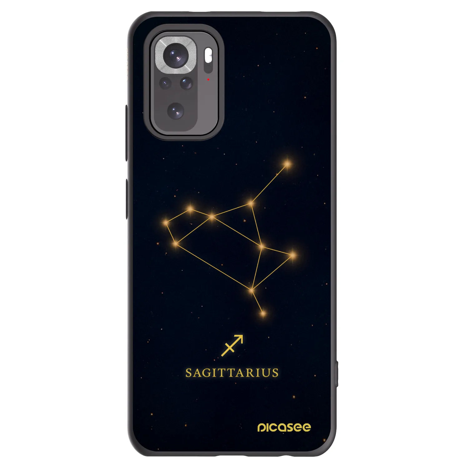 Picasee crna silikonska maskica za Xiaomi Redmi Note 10 - SAGITTARIUS