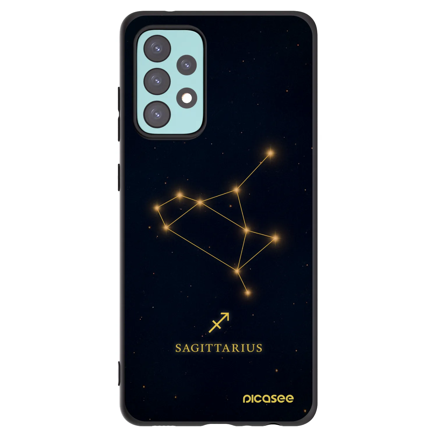 Picasee crna silikonska maskica za Samsung Galaxy A72 A725F - SAGITTARIUS