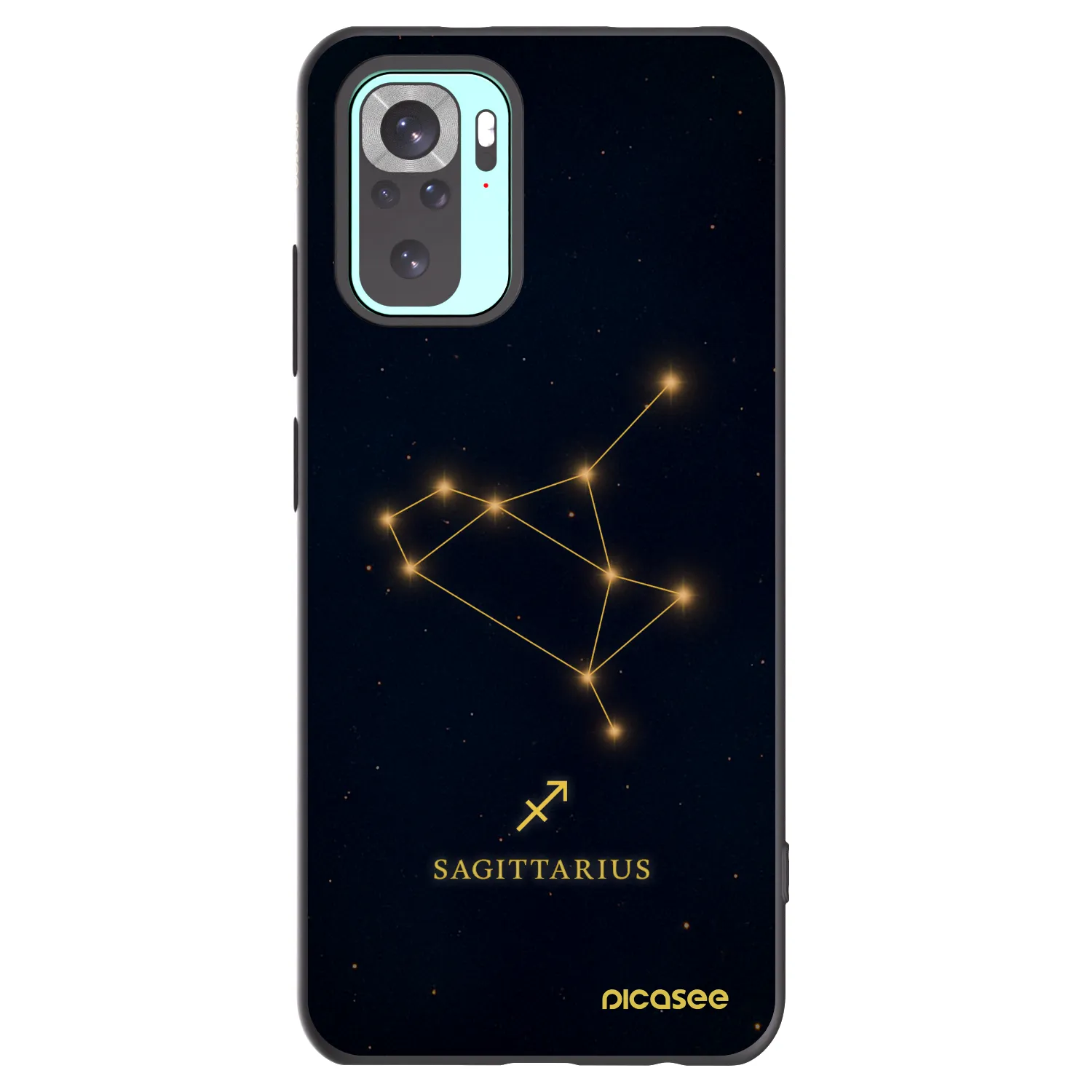 Picasee crna silikonska maskica za Xiaomi Redmi Note 10 Pro - SAGITTARIUS