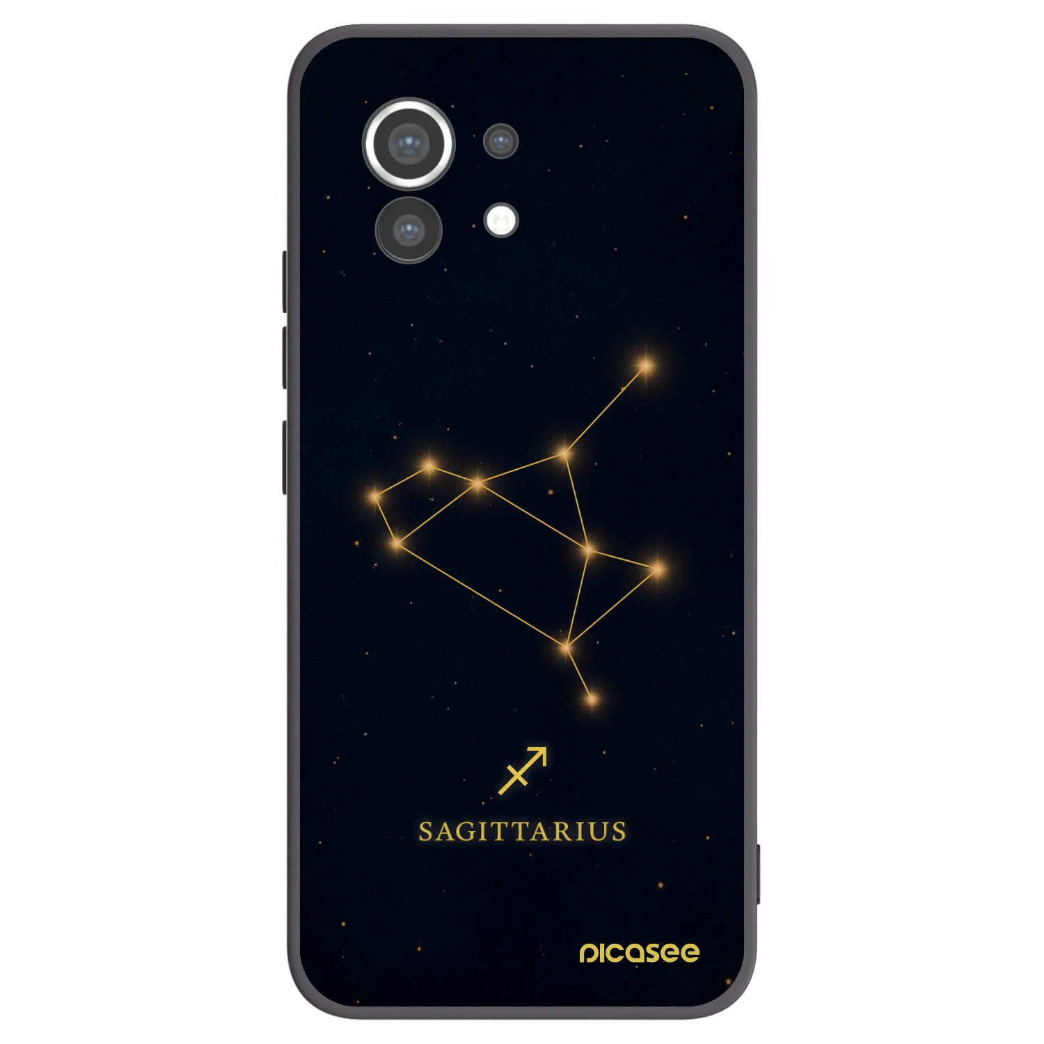 Picasee crna silikonska maskica za Xiaomi Mi 11 - SAGITTARIUS