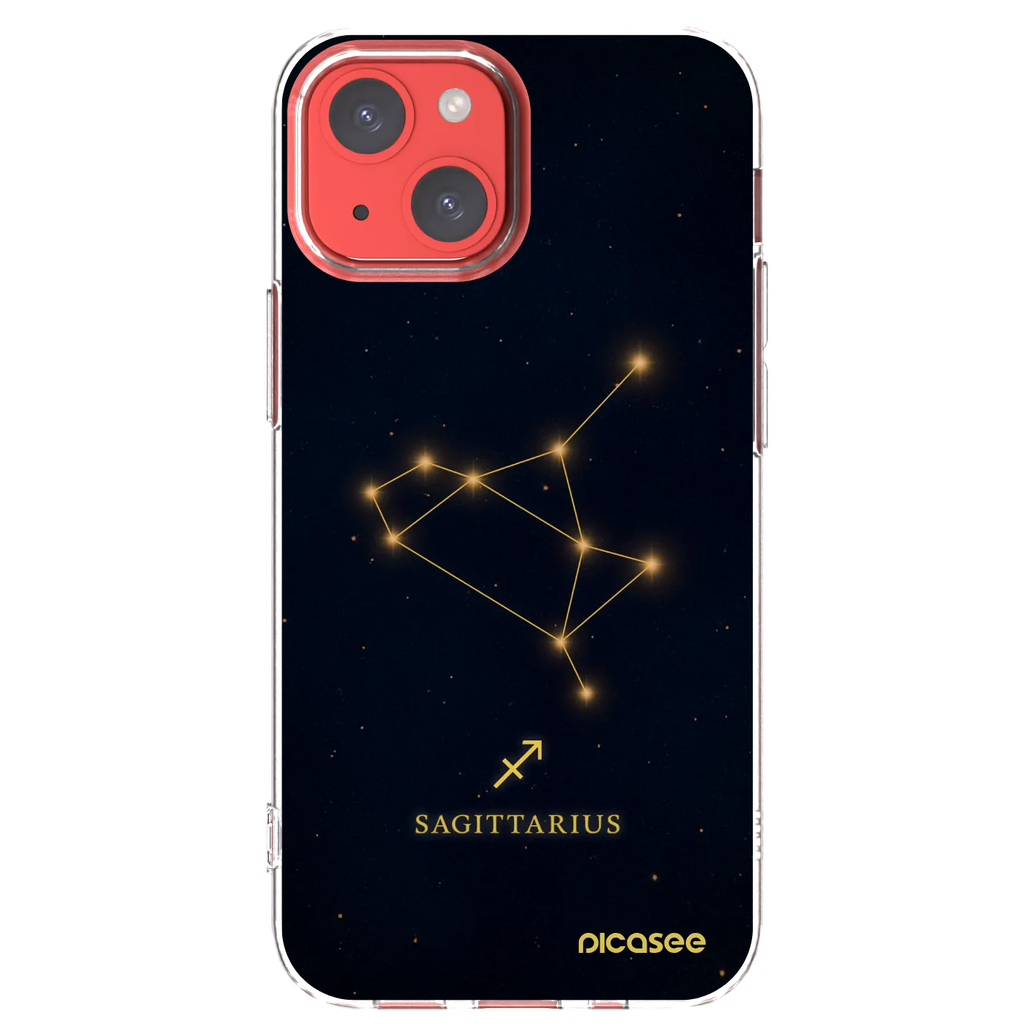 Picasee silikonska prozirna maskica za Apple iPhone 13 mini - SAGITTARIUS
