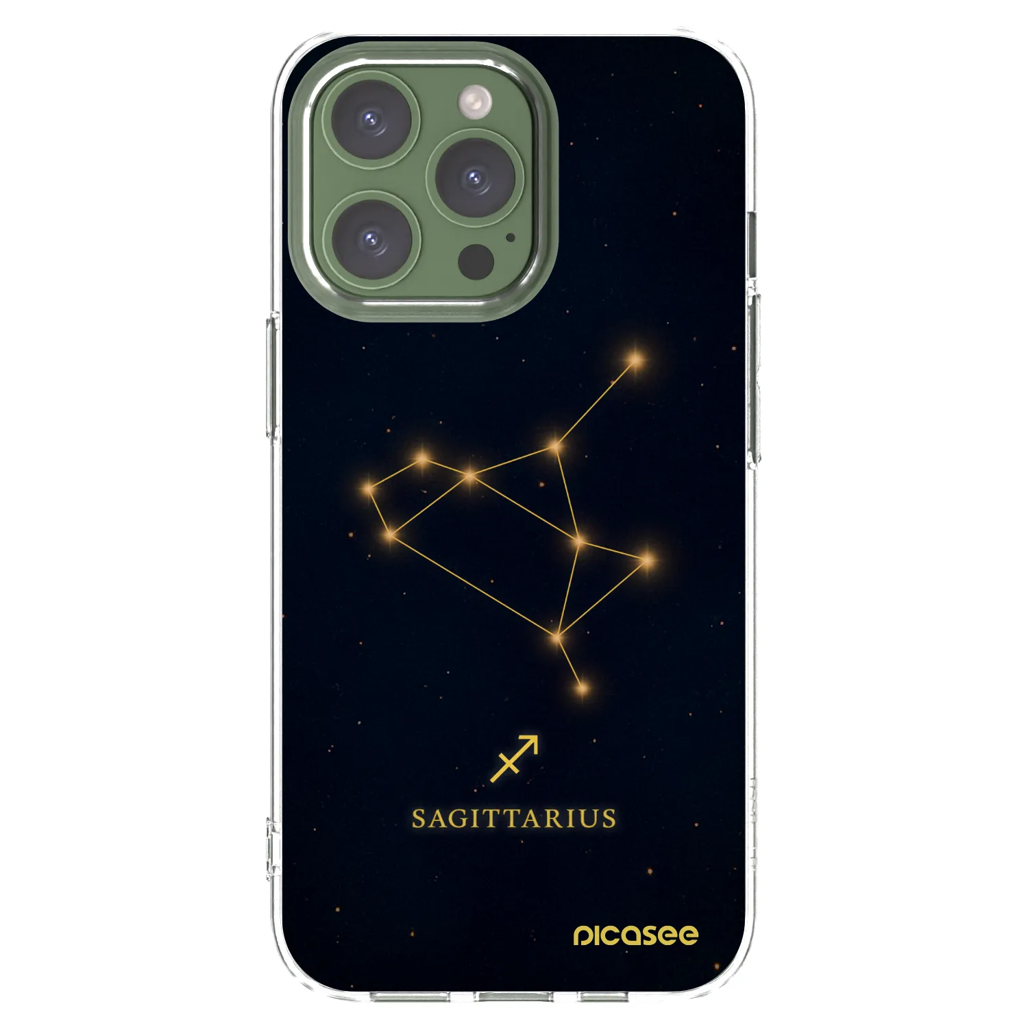 Picasee silikonska prozirna maskica za Apple iPhone 13 Pro - SAGITTARIUS
