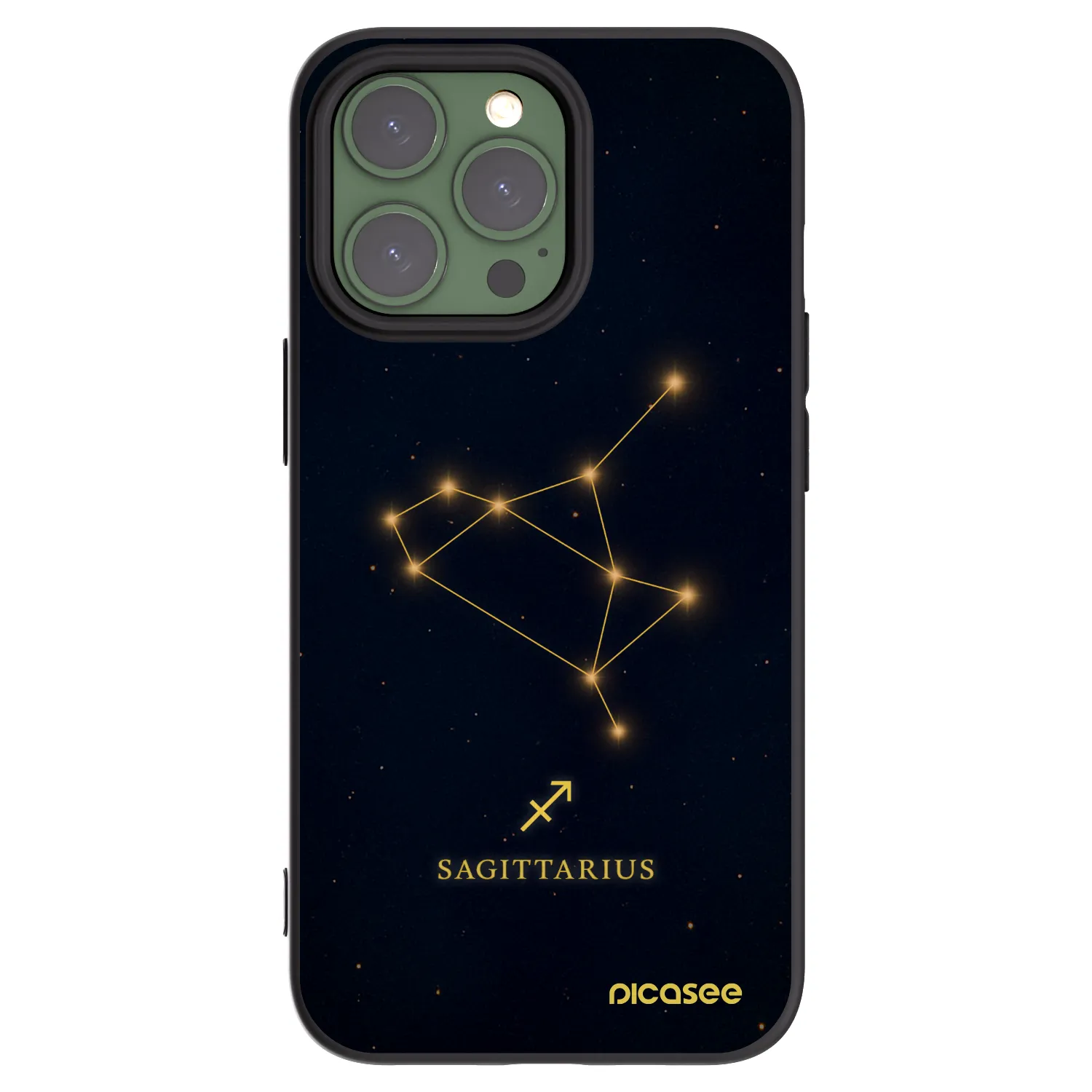 Picasee crna silikonska maskica za Apple iPhone 13 Pro - SAGITTARIUS