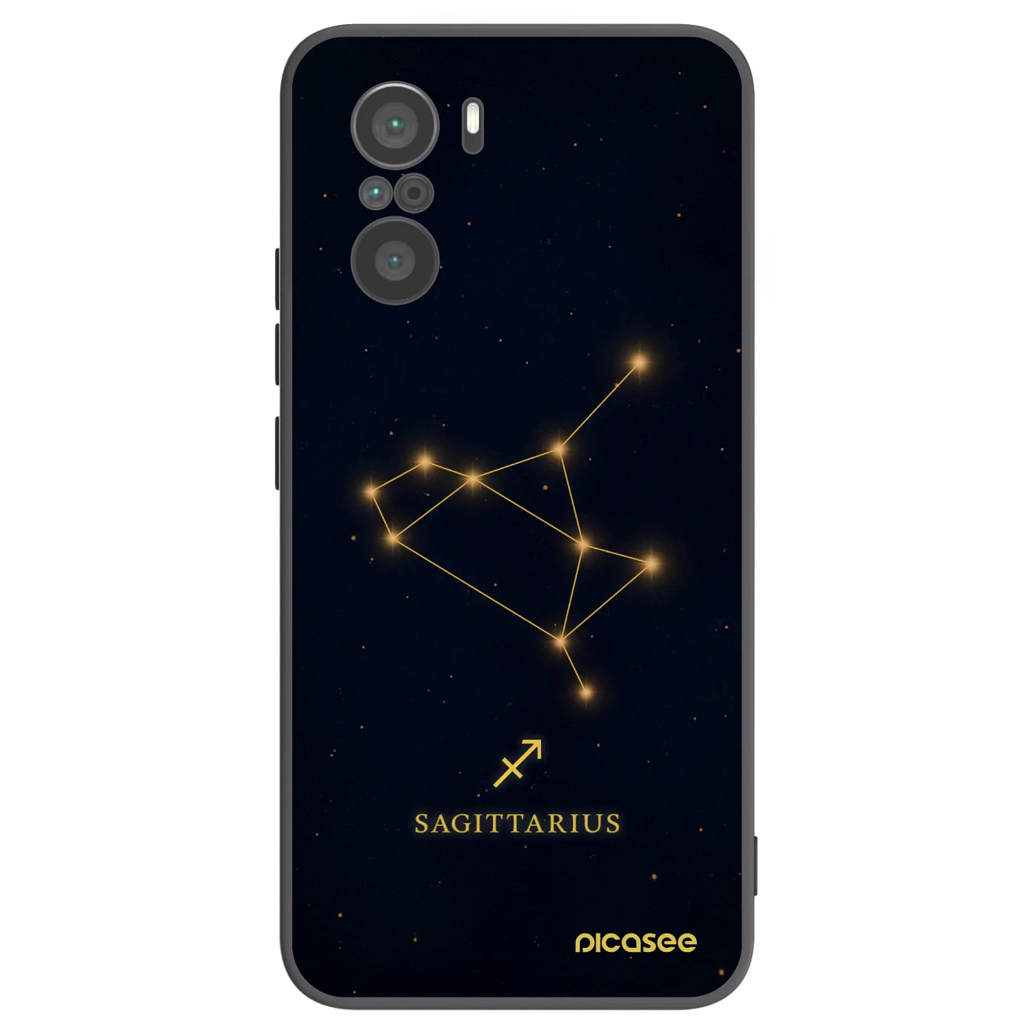 Picasee crna silikonska maskica za Xiaomi Poco F3 - SAGITTARIUS