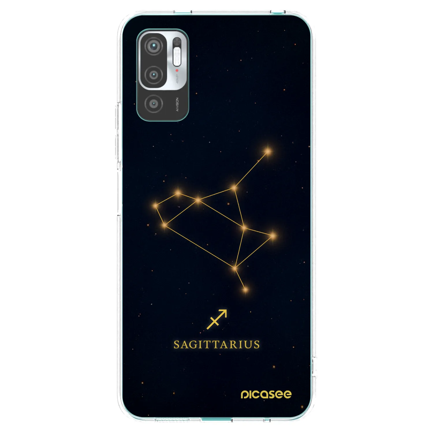 Picasee silikonska prozirna maskica za Xiaomi Redmi Note 10 5G - SAGITTARIUS