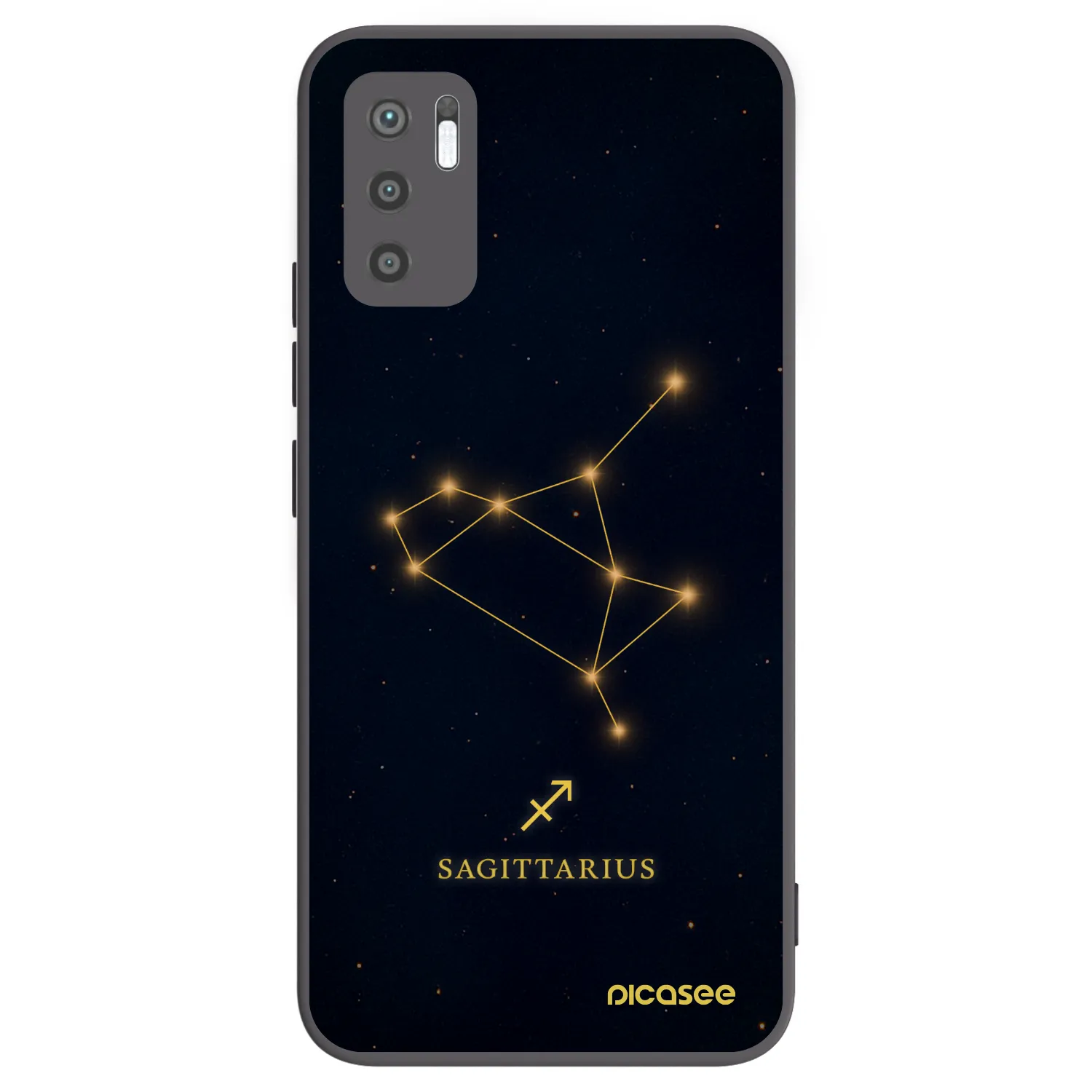 Picasee crna silikonska maskica za Xiaomi Redmi Note 10 5G - SAGITTARIUS