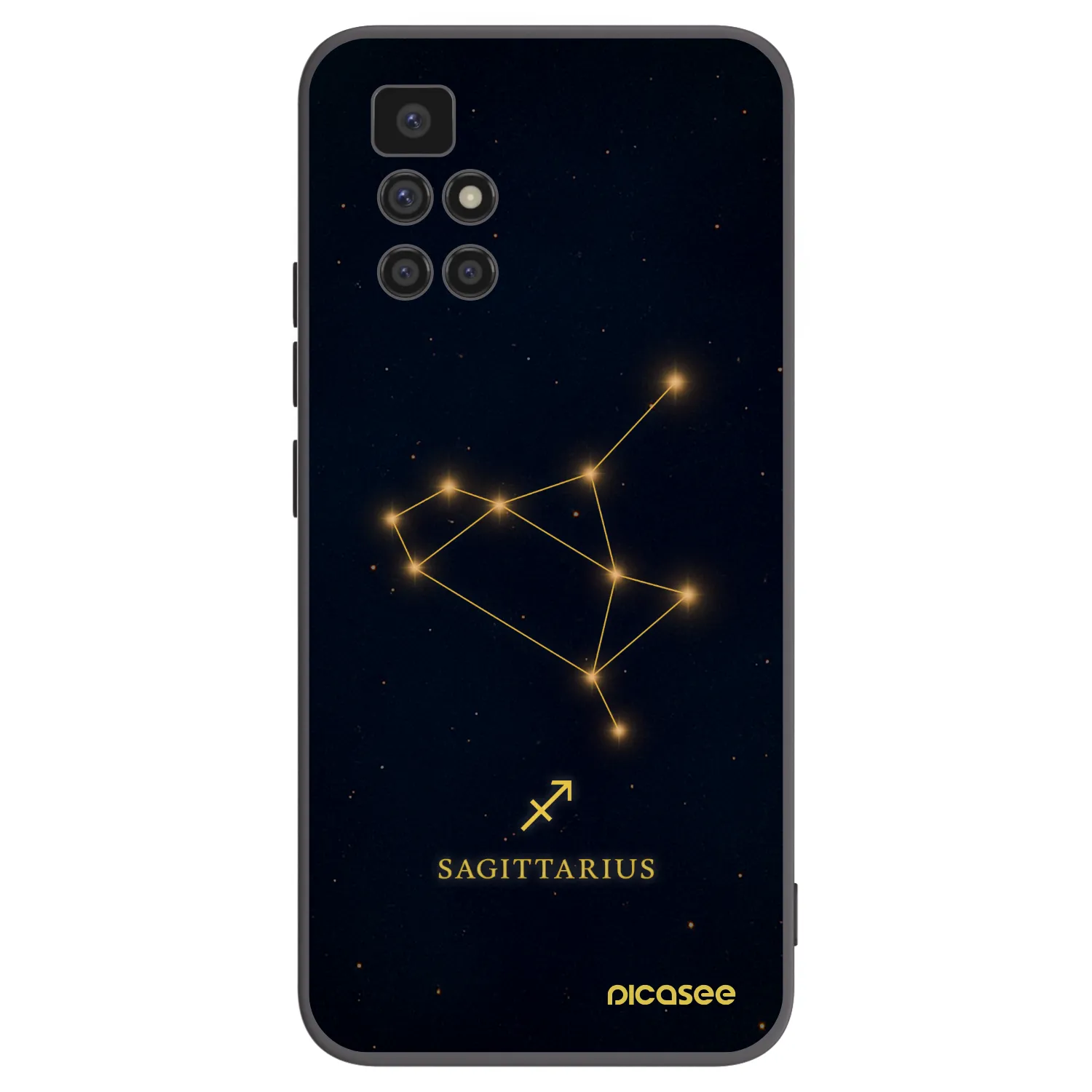 Picasee crna silikonska maskica za Xiaomi Redmi 10 - SAGITTARIUS