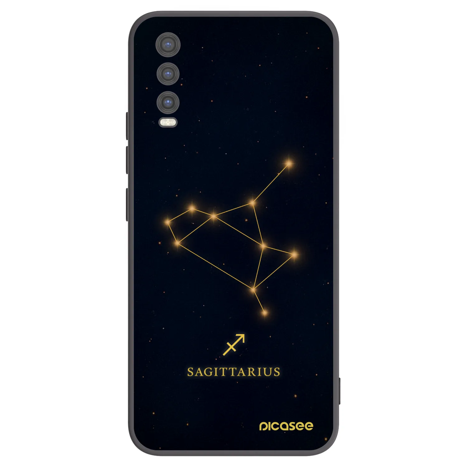 Picasee crna silikonska maskica za Vivo Y20s - SAGITTARIUS
