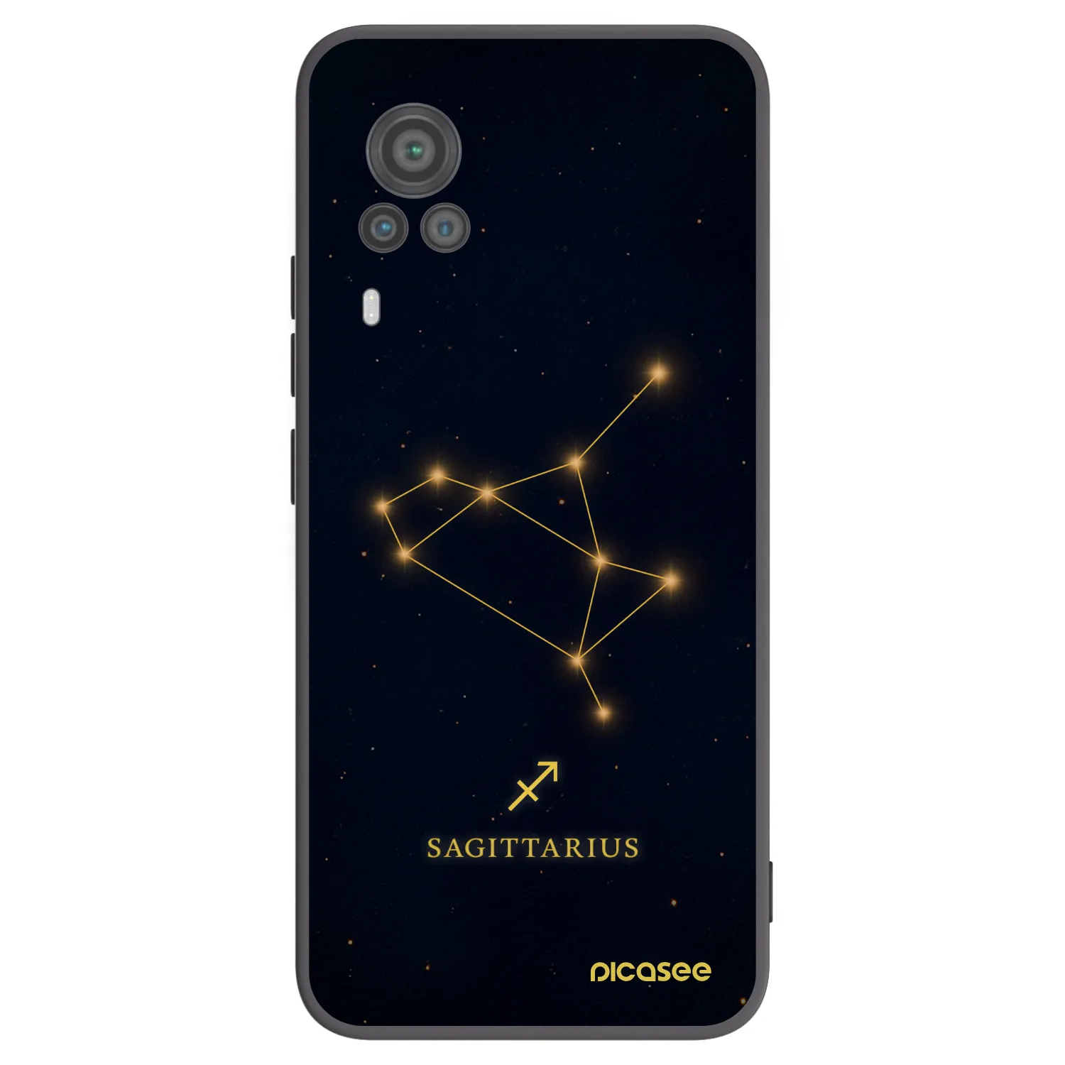 Picasee crna silikonska maskica za Vivo X60 Pro 5G - SAGITTARIUS