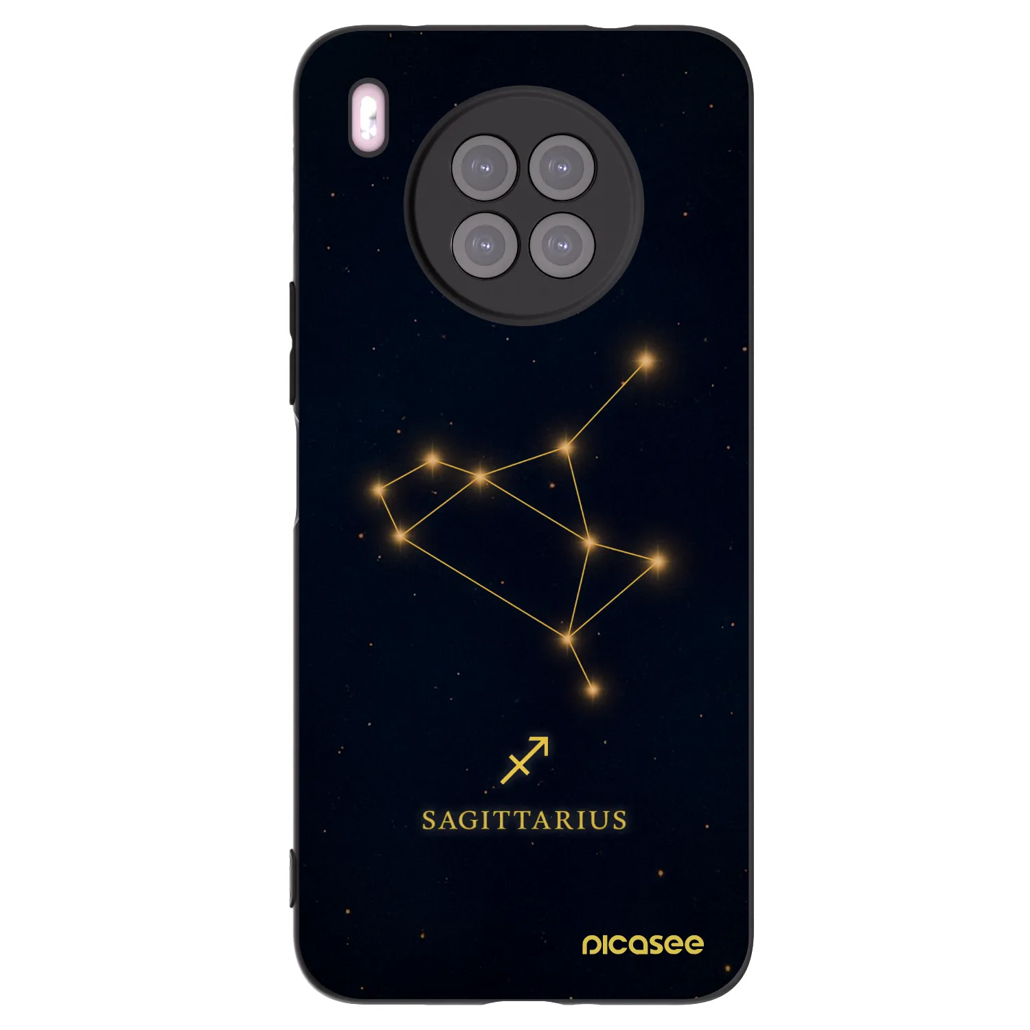 Picasee crna silikonska maskica za Huawei Nova 8i - SAGITTARIUS