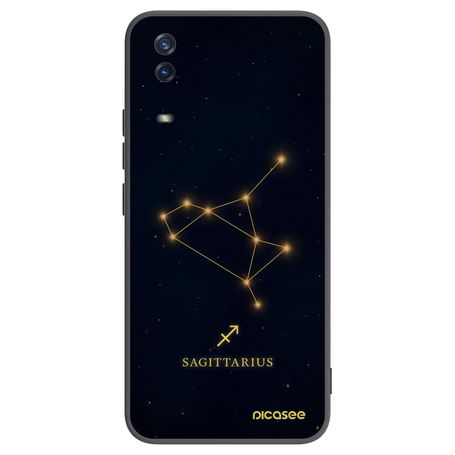 Picasee crna silikonska maskica za Vivo Y11s - SAGITTARIUS