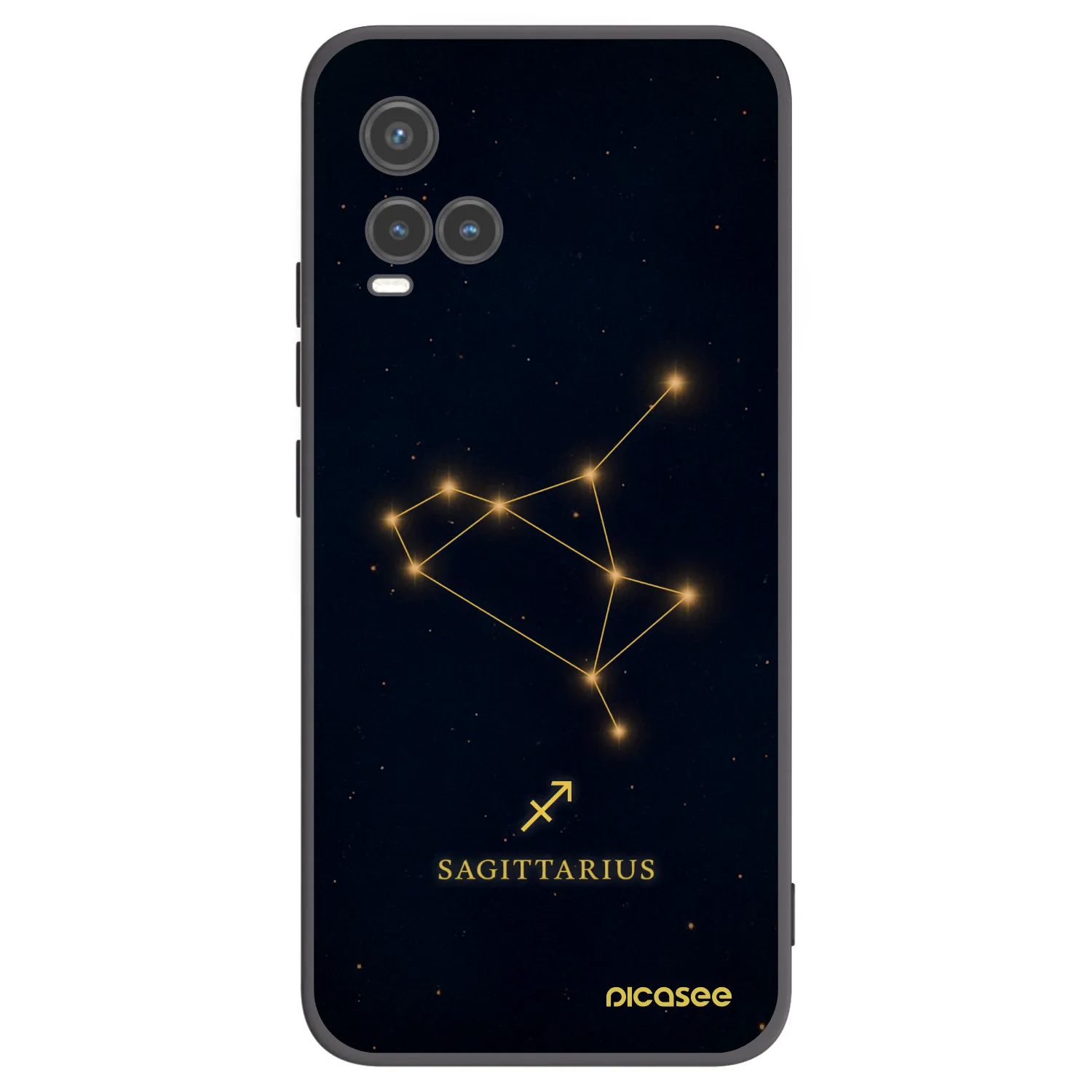 Picasee crna silikonska maskica za Vivo Y33s - SAGITTARIUS