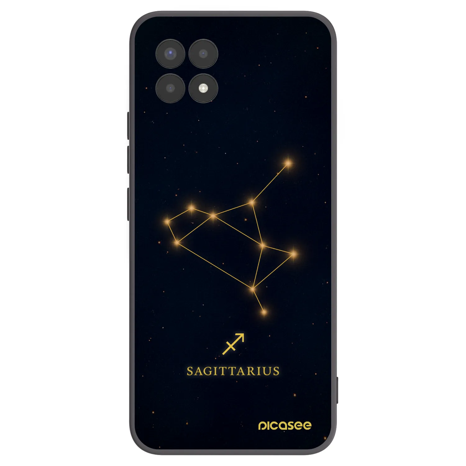 Picasee crna silikonska maskica za Realme 8i - SAGITTARIUS