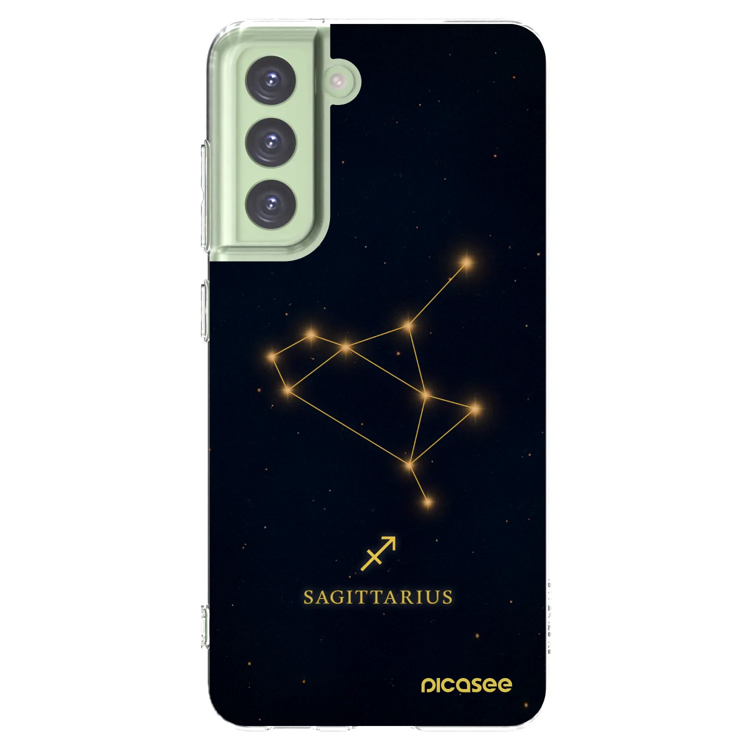 Picasee silikonska prozirna maskica za Samsung Galaxy S21 FE 5G - SAGITTARIUS