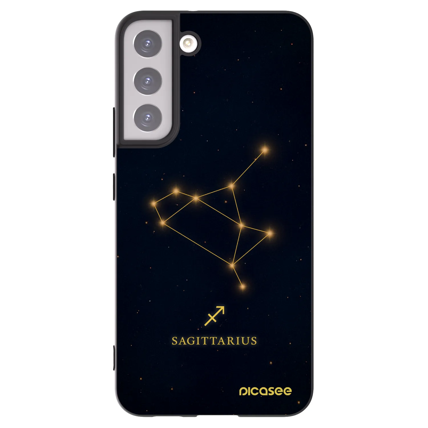 Picasee crna silikonska maskica za Samsung Galaxy S22+ 5G - SAGITTARIUS