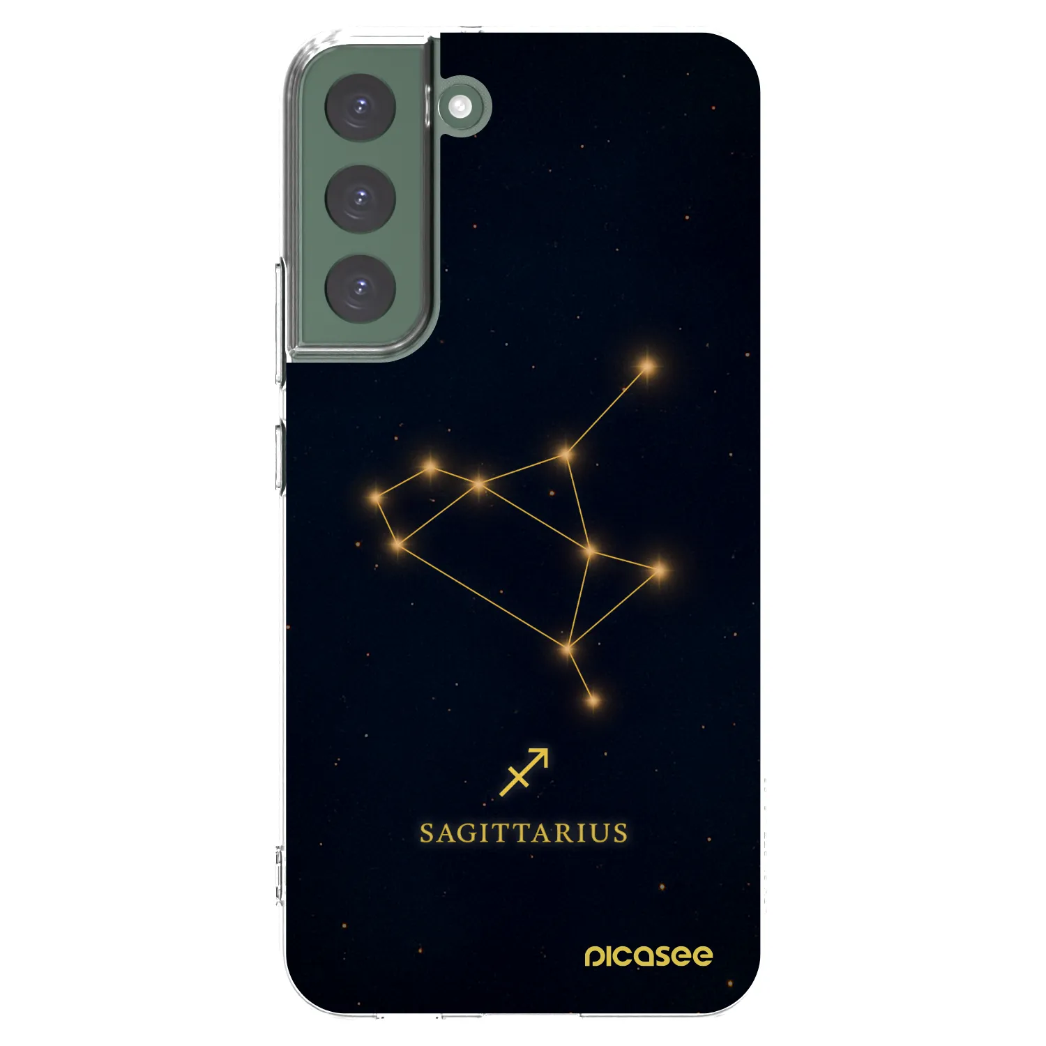 Picasee silikonska prozirna maskica za Samsung Galaxy S22+ 5G - SAGITTARIUS