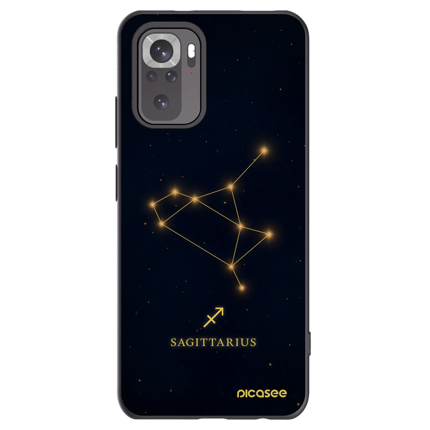 Picasee crna silikonska maskica za Xiaomi Redmi Note 11S 4G - SAGITTARIUS