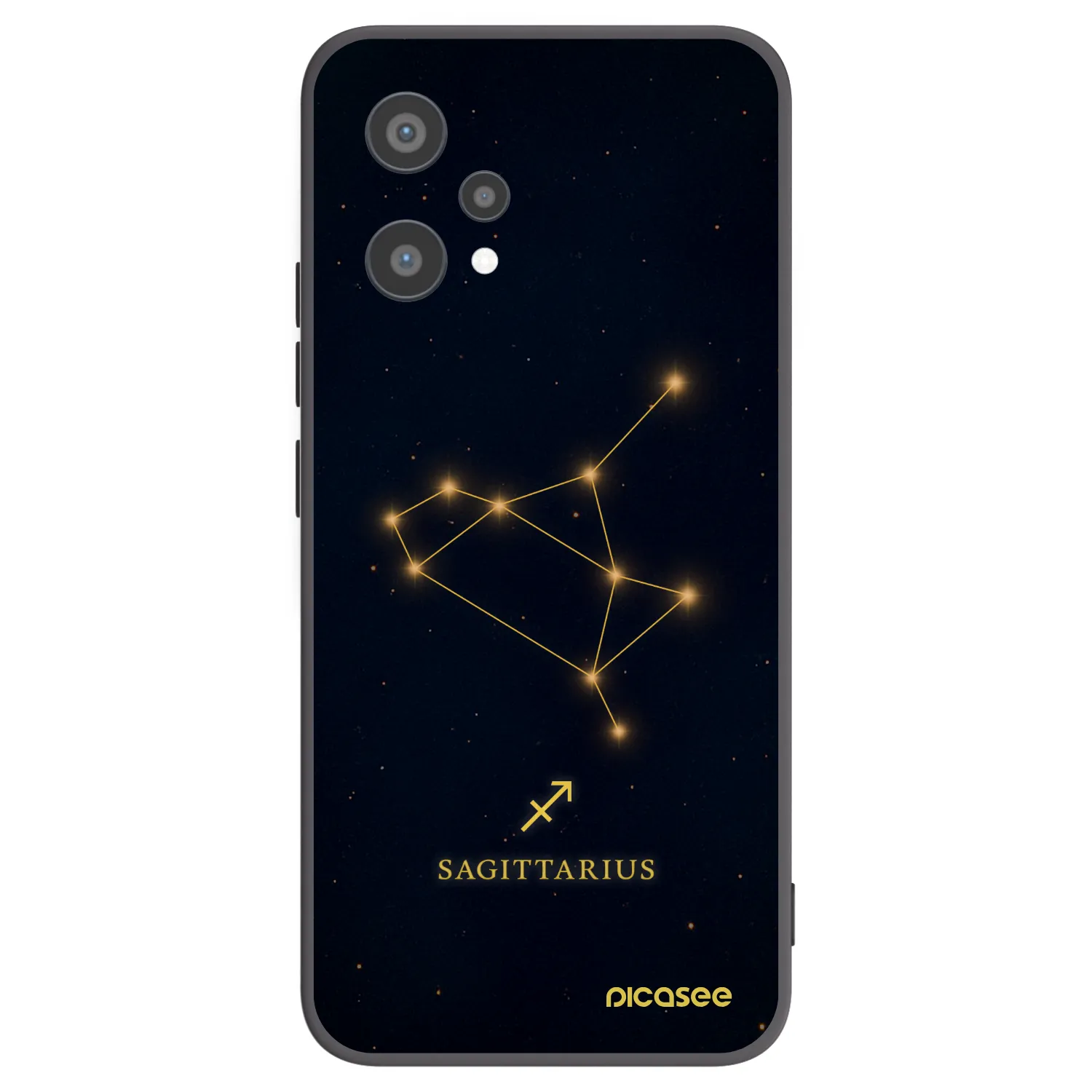 Picasee crna silikonska maskica za Realme 9 Pro 5G - SAGITTARIUS