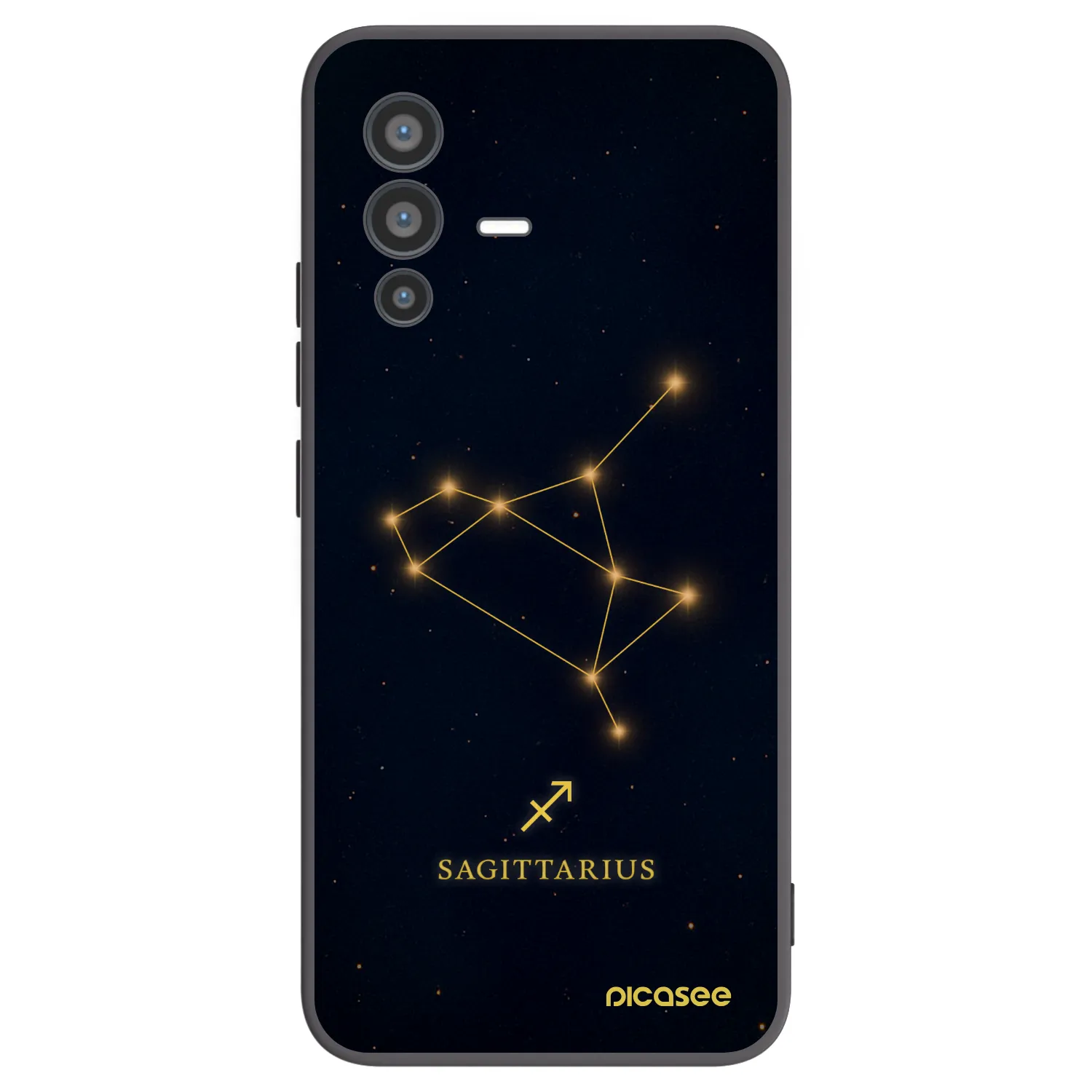 Picasee crna silikonska maskica za Vivo V23 5G - SAGITTARIUS