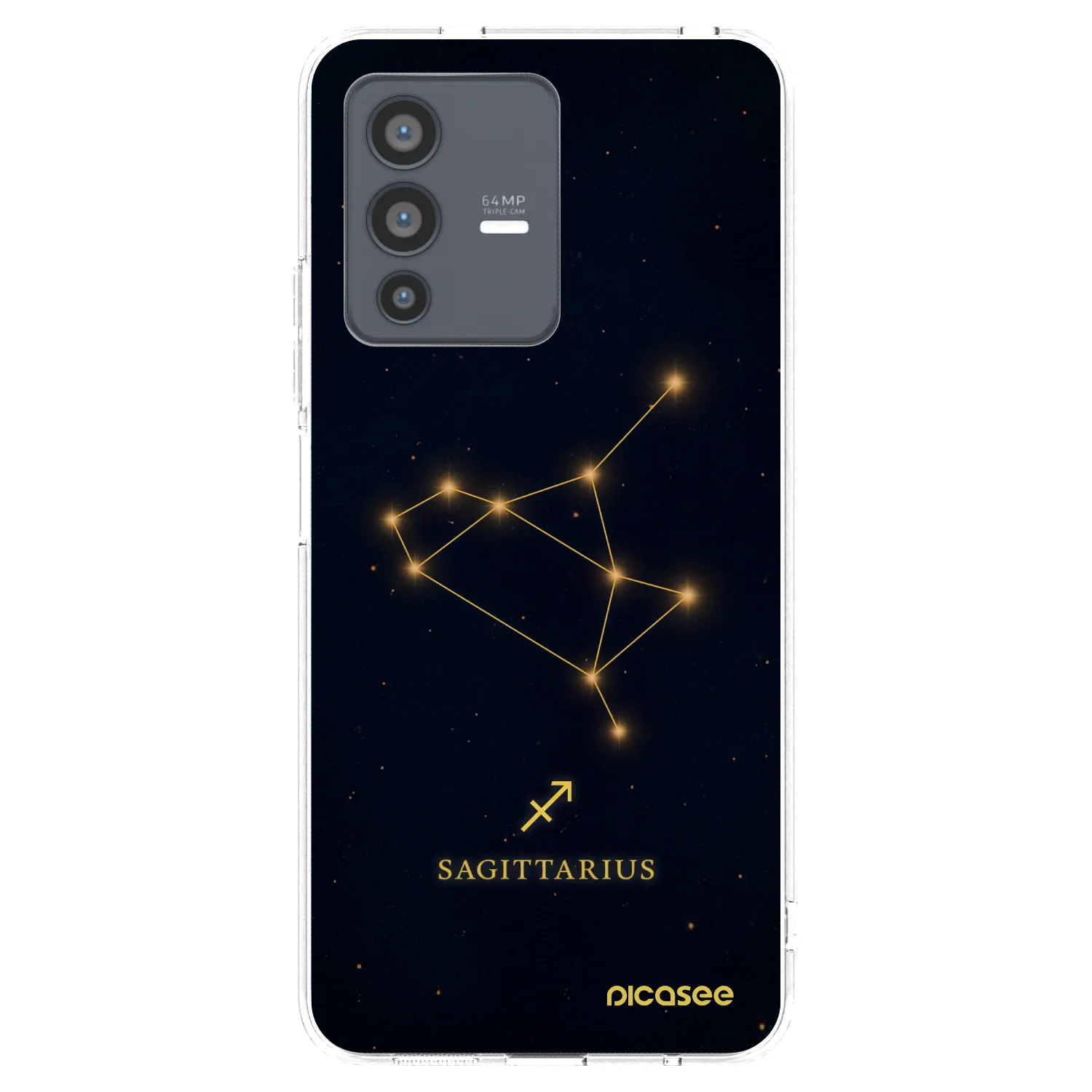Picasee silikonska prozirna maskica za Vivo V23 5G - SAGITTARIUS