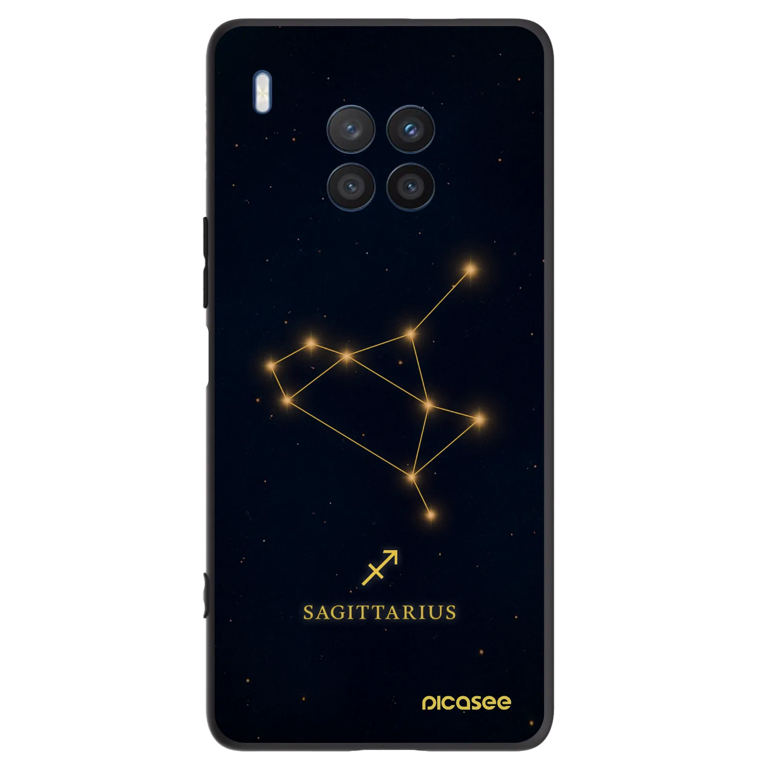 Picasee crna silikonska maskica za Honor 50 Lite - SAGITTARIUS
