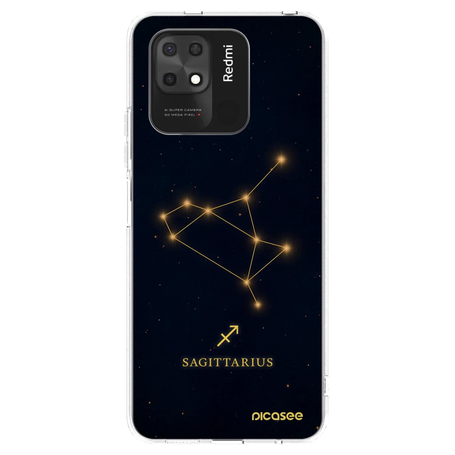 Picasee silikonska prozirna maskica za Xiaomi Redmi 10C - SAGITTARIUS