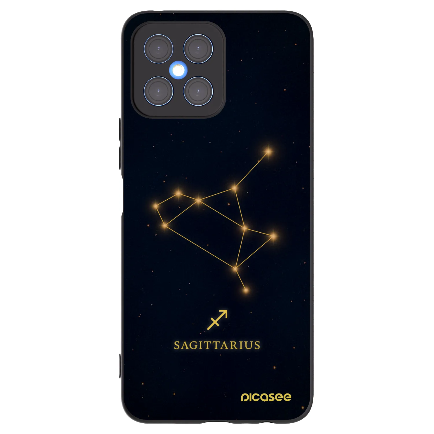 Picasee crna silikonska maskica za Honor X8 4G - SAGITTARIUS