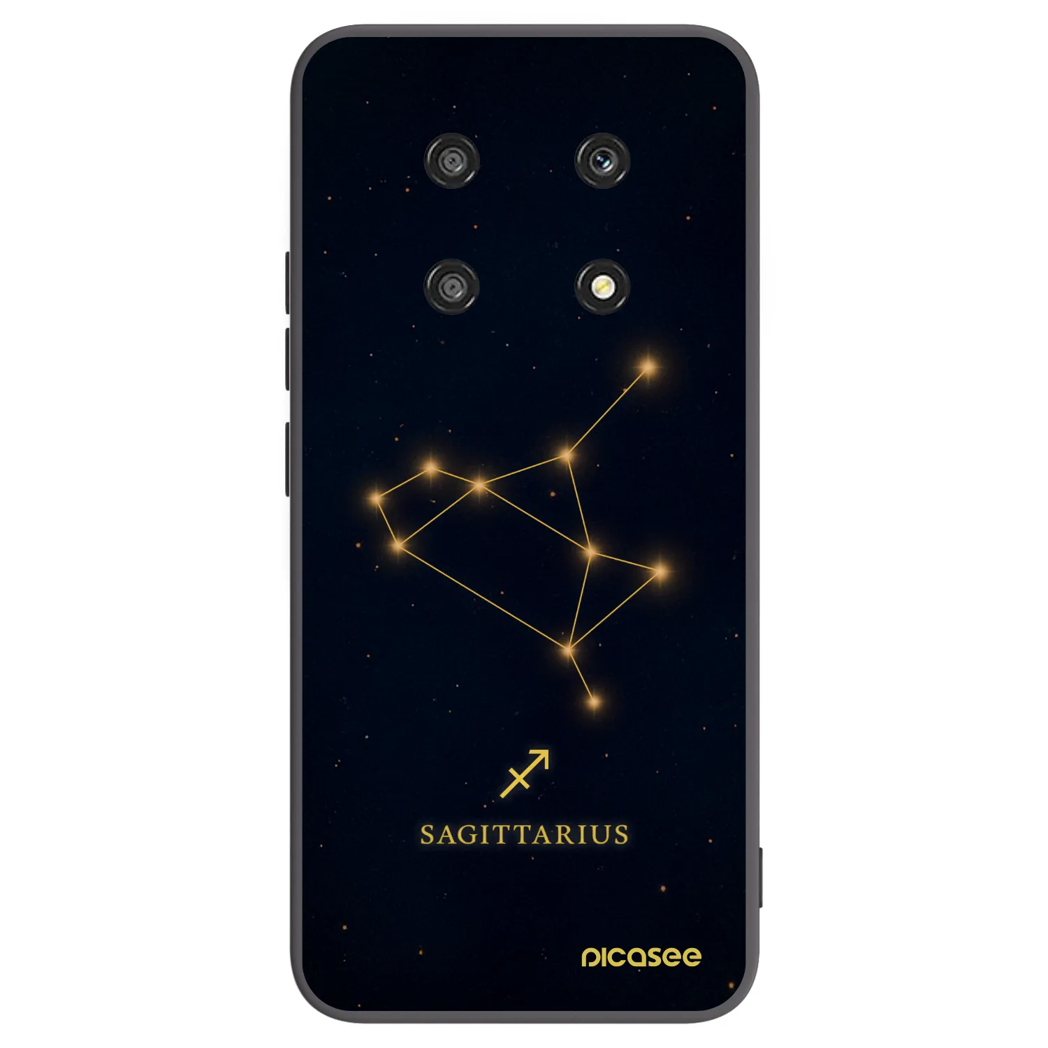 Picasee crna silikonska maskica za Honor Magic4 Lite 5G - SAGITTARIUS