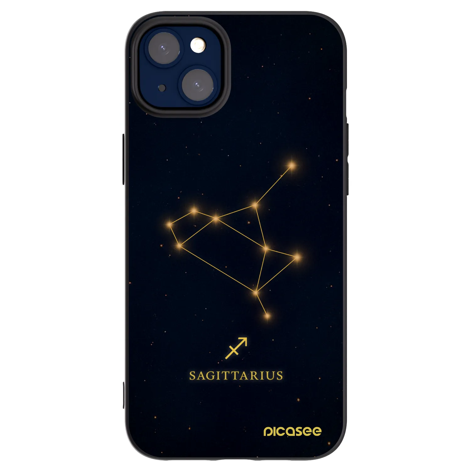 Picasee crna silikonska maskica za Apple iPhone 14 Plus - SAGITTARIUS